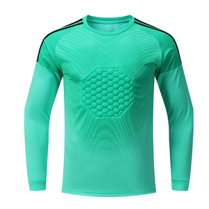 Ensemble de maillot de gardien de but de football à manches longues pour hommes, couleur dégradée, évacuation de l'humidité, respirant, séchage rapide, uniformes ajustés à manches longues - Product Image 2