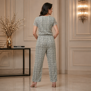 Best Quality Women Solid Embroidered Two Piece Long Full Skinny Fit Dress | Matching Bottom Outfit Formal Streetwear Daily Wear - Product Image 3