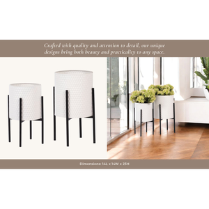 Macetero de Metal Moderno con Acabado Pulido Decorativo, Soporte Elevado, Fácil Montaje, Construcción Duradera, Diseño Ligero, Personalizable - Product Image 6