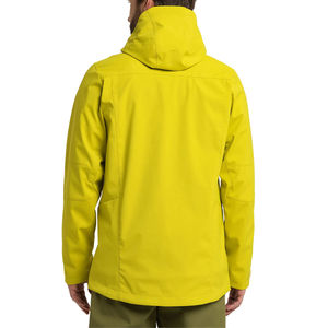 Veste de ski jaune à capuche pour homme, imperméable, fermeture éclair, style sportif, vêtement d'extérieur pour l'hiver, coupe classique, couleur unie, doublure en polaire - Product Image 2