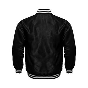 Encuentra una chaqueta de béisbol tipo Varsity con mangas de cuero similar a la iconica, chaqueta Letterman Varsity, chaqueta Bomber Varsity de PU para hombre. - Product Image 6
