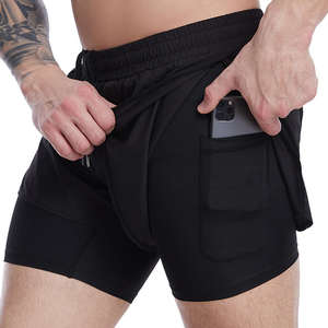 Pantalones Cortos Deportivos 2 en 1 Personalizados al por Mayor para Hombre, Fabricante OEM, Marca Privada, Proveedor de Ropa Deportiva al por Mayor - Product Image 3