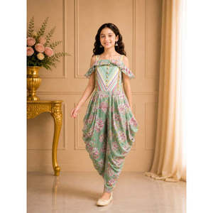 Combinaison décontractée et élégante pour femme, sans manches, en coton vert olive, imprimé floral, taille haute, longueur genou, transparente, confortable pour l'été - Product Image 1