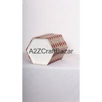Nouvelle poubelle hexagonale pliable en carton de coton au design tendance, élégante, à ouverture supérieure, taille personnalisée, pour déchets de rue