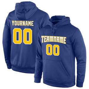 Custom Stitched Royal Gold White Sports <b>Pullover</b> Hoodie Custom Team Name Number Athletic Sweatshirt for <b>Men</b> Women Custom Apparel - Product Image 1
