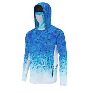 Sudaderas y Camisetas de Pesca Unisex de Secado Rápido UPF50 de Manga Larga con Protección UV Personalizada, Impermeables, Transpirables, de Spandex/Poliéster - Product Image 4