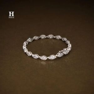 Luxury Marquise Cut Tennis Bracelet - 18K White Gold Lab Grown Diamond Bridal Jewelry for Women - Product Image 1