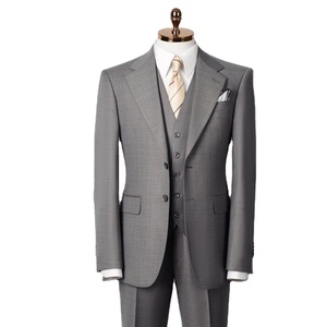 Men's Stylish Office Suit <b>Set</b> Latest Fashionable Business Woven Pants with Zipper Fly Breathable Anti-Static Workwear - Product Image 6