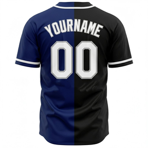 Maillot de baseball imprimé numériquement style dégradé personnalisé, respirant, style hip-hop, avec logo et nom brodés pour hommes et jeunes - Product Image 3