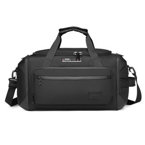 <b>Waterproof</b> Expandable Nylon Sports <b>Duffel</b> <b>Bag</b> with Zipper Closure Large Capacity Organized Fitness Gym <b>Bag</b> and Lock - Product Image 1