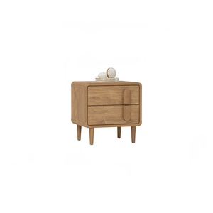 Natural Malaysian Oak LOME <b>Side</b> <b>Table</b> for Living Room Decor and Solid Wood Bedside <b>Table</b> for High-End Home Office <b>Storage</b> - Product Image 4
