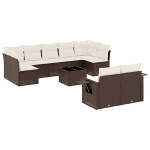 Conjunto de Sofá de Jardín de Ratán PE Marrón con Acero con Recubrimiento en Polvo y Vidrio Templado, Muebles de Exterior Premium - Product Image 2