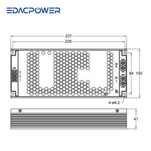 Alimentations industrielles fermées série EP1800B 24V 800W 33,33A, efficacité 93%-95%, entrée 100-240VAC pour usage industriel - Product Image 2