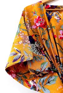 Robe maxi kaftan pour femmes de qualité supérieure, élégante, en coton léger avec motif floral imprimé, idéale pour la plage et les vacances, également pour les filles - Product Image 4