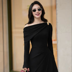 Premium Elegant Black <b>Off</b> <b>Shoulder</b> Asymmetrical Women's <b>Top</b> | Kate <b>Top</b> for Chic Evening Club Fashion | LAVIEM - Product Image 1