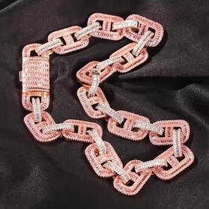 Cadena Cubana de Diamantes Moissanite Totalmente Cubierta de Piedras, Joyería de Lujo Personalizada Estilo Hip Hop, el Mejor Regalo para Hombres - Product Image 2