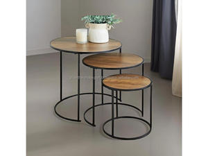 Mesa de Centro de Metal de Primera Calidad con Tapa de Madera |   Mesa de Centro Industrial |   Mesa de Centro Moderna para Sala de Estar - Product Image 6