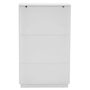 Cassettiera Bianca in Pannello a Densità Media P2 72x41x117cm con Motivo Ondulato, Ante a Cinque Livelli e Sei Cassetti - Product Image 4