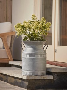 Stylish Galvanized Planter <b>Pot</b> For Balcony Garden Patio Terrace Home Outdoor Indoor <b>Plant</b> Growing Decorative Purpose - Product Image 1
