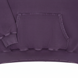 Sudadera con Capucha Morada para Hombre, Corte Regular, Felpa de Algodón, Color Sólido Informal, Diseño con Bolsillos, Ropa de Otoño - Product Image 4