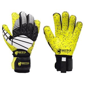 Gants de gardien de but, paume avant en latex aqua, dos en silicone injecté, coupe hybride en caoutchouc, sangle T-Tab attachée, enveloppe pour les doigts et le pouce - Product Image 1