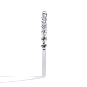Bague d'éternité en platine avec diamants ronds brillants, classique pour femme, bijoux en diamants blancs certifiés GIA - Product Image 3