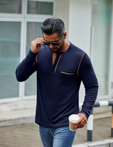 Camiseta Casual de Manga Larga con Cuello Redondo para Hombre, Personalizada OEM, Tejido de Punto, Mezcla de Spandex/Algodón, Ecológica, de Secado Rápido, 220g, Parte Delantera - Product Image 4