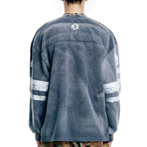 Sudadera de Fútbol Americano Personalizada de Algodón Lavado de Alto Gramaje, Estilo Oversize Vintage con Número, Proveedor OEM ODM a Granel de EE. UU. - Product Image 2