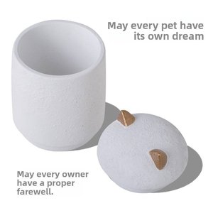 Sevimli Kedi Kulağı Seramik Evcil Hayvan Külleri Saklama Kutusu Anıt Vazo Sevgili Kedi Köpek Küçük Hayvanlar İçin Pembe Siyah Beyaz Gri - Product Image 6