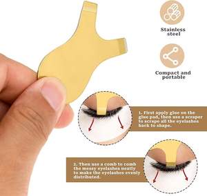 Mini Peine en Forma de Y para Lifting y Tinte de Pestañas, Cepillo de Pestañas en Y de Acero Inoxidable, Peine de Pestañas Pequeño Reutilizable, Herramienta de Maquillaje de Ojos - Product Image 2