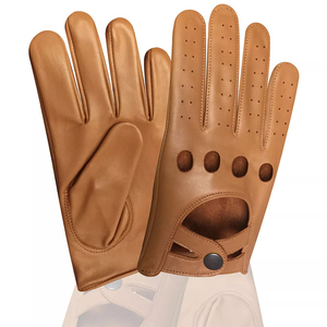 Sheepskin Women Unisex <b>Driving</b> <b>Gloves</b> Black Brown Color Four Seasons Warm Windproof Breathable Wrist-Length Sporty <b>Gloves</b> - Product Image 5
