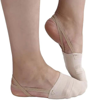 Zapatillas de media suela tejidas con puntera tipo calcetín para competición profesional de gimnasia rítmica o danza de ballet