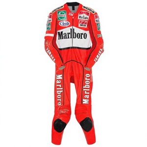 Traje de Carreras MotoCP de Jean Michel Bayle, Modelo Ramaha, 1 Pieza, Cuero Vacuno/Canguro, Mono para Motociclismo/Pista, con Protección Nivel 2 - Product Image 1