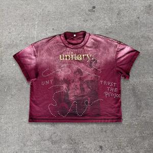 T-shirt vintage personnalisé, t-shirt patchwork, t-shirt imprimé à l'écran, t-shirt surdimensionné personnalisé - Product Image 1