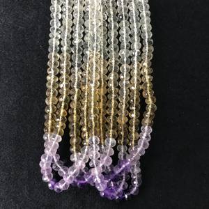 Cuentas de Piedra Rondelle Facetadas Sueltas Semipreciosas 100% Naturales Certificadas IGI, 7mm-7.5mm, Grado AA, Multifuego, Gemas Vivaaz Jaipur - Product Image 5