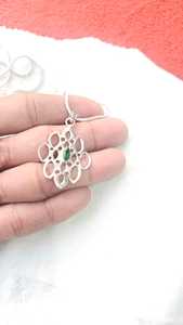 Marquise Cut German <b>Silver</b> Green Zircon Natural Green Women Engagement Jewelry For Women Necklace Handmade Gemstone jewelry - Product Image 5