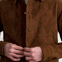 Blouson de motard classique en cuir marron pour homme, en véritable peau de mouton, avec ceinture double, fermeture éclair croisée et épaulettes