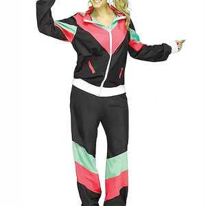 ชุดวอร์มผู้หญิงแบบ Color Blocking ซิปเต็มตัว คอปกพับได้ สไตล์สปอร์ต ลำลอง ใส่ได้ทุกวัน ทรงปกติ ผลิตจากโพลีเอสเตอร์ เหมาะสำหรับฤดูใบไม้ผลิ - Product Image 5