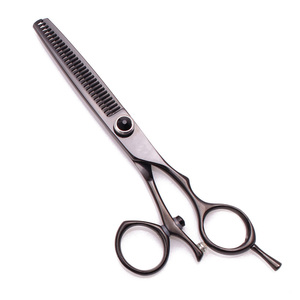 High Quality Hair Scissors Professional Cutting Scissors 5.5 to 7.5 440C Thinning Scissors Swivel Thumb Sharp <b>Blade</b> Tip Black - Product Image 6