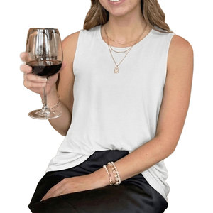 เสื้อกล้ามผ้าฝ้ายโพลีเอสเตอร์สำหรับผู้หญิงดีไซน์คลาสสิกใหม่เสื้อถักกันแบคทีเรียผ้าทอ - Product Image 4