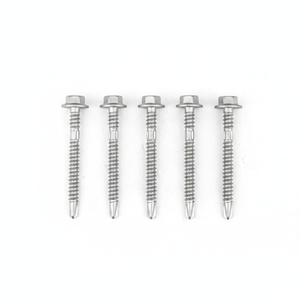 Self-Drilling Screws Washer Head Zinc/Hot-Dip Galvanized Carbon Steel Metric/Inch Standard Deep Coarse Thread Full-Length Class - Product Image 1
