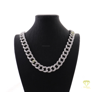 Chaîne cubaine en moissanite VVS de qualité supérieure, en argent sterling 925, style hip-hop, plaquée or, pour mariage/fête - Product Image 5