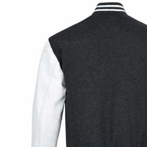 High Quality Wool Leather Sleeves Letterman Varsity Jackets Custom Made Breathable <b>Men</b> Baseball Versity Jacket And Coats - Product Image 4