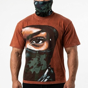 Luxury 100% Cotton Loose 230g American Mens T Shirt High Quality Blank Vintage Custom Logo Oversized <b>Tshirts</b> for Men - Product Image 5