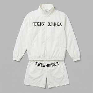 Men Streetwear <b>Gothic</b> Letter Print Windbreaker <b>Jacket</b> Shorts Set Summer Casual Two Piece Tracksuit Custom Logo - Product Image 1