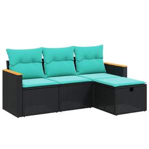 Set di Divani da Giardino Nero e Blu - Product Image 2