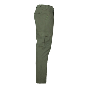 <b>Mens</b> Dark Green Safari Style 100% Cotton Breathable Plain Dyed Regular Fit Autumn Cargo <b>Overalls</b> Mid Waist Multi Pocket Zipper - Product Image 3