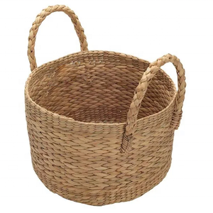 Cestas de lavandería Wiwin de yute y caña hechas a mano de alta calidad, venta al por mayor, almacenamiento tejido de mimbre con asas biodegradables, venta superior - Product Image 2