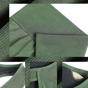 Ensemble de yoga vert olive pour femme : Soutien-gorge de sport et leggings taille haute – Tenue d'entraînement deux pièces extensible pour fitness, gym et activités sportives - Product Image 3