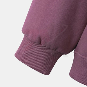 Sudaderas con capucha de tela gruesa de 450 GSM, 100% algodón polar, color morado, para unisex, venta al por mayor, impresión de logotipo personalizado según demandas personalizadas - Product Image 3